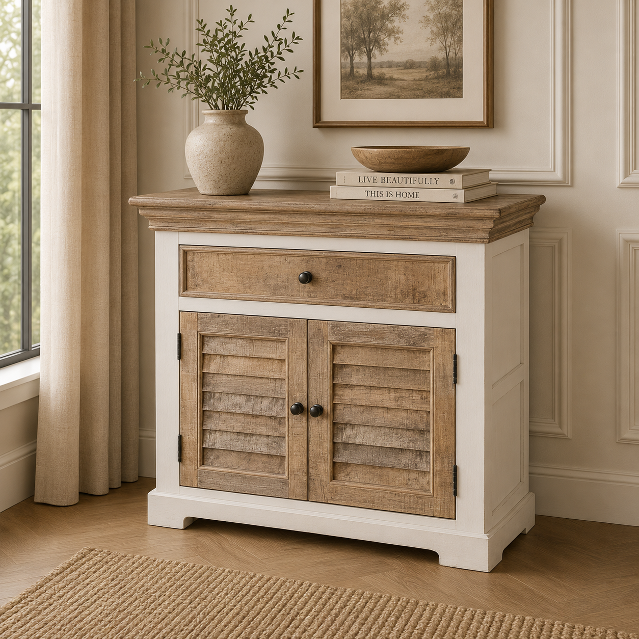 Alfie Wood Sideboard - 1 Drawer & 2 Doors