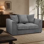 Harley Jumbo Sofa Grey 2 Seater