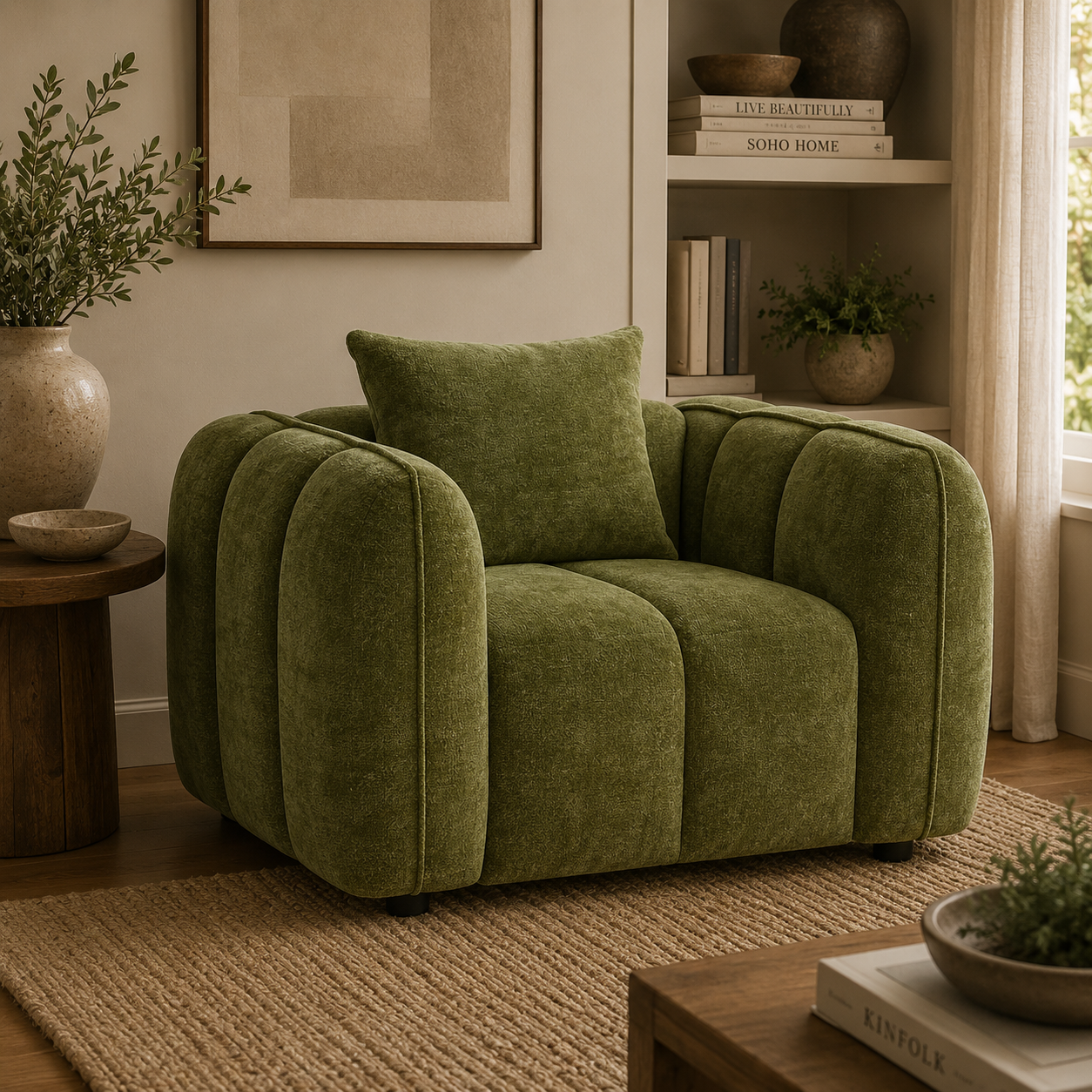 Venice Sofa Olive Armchair