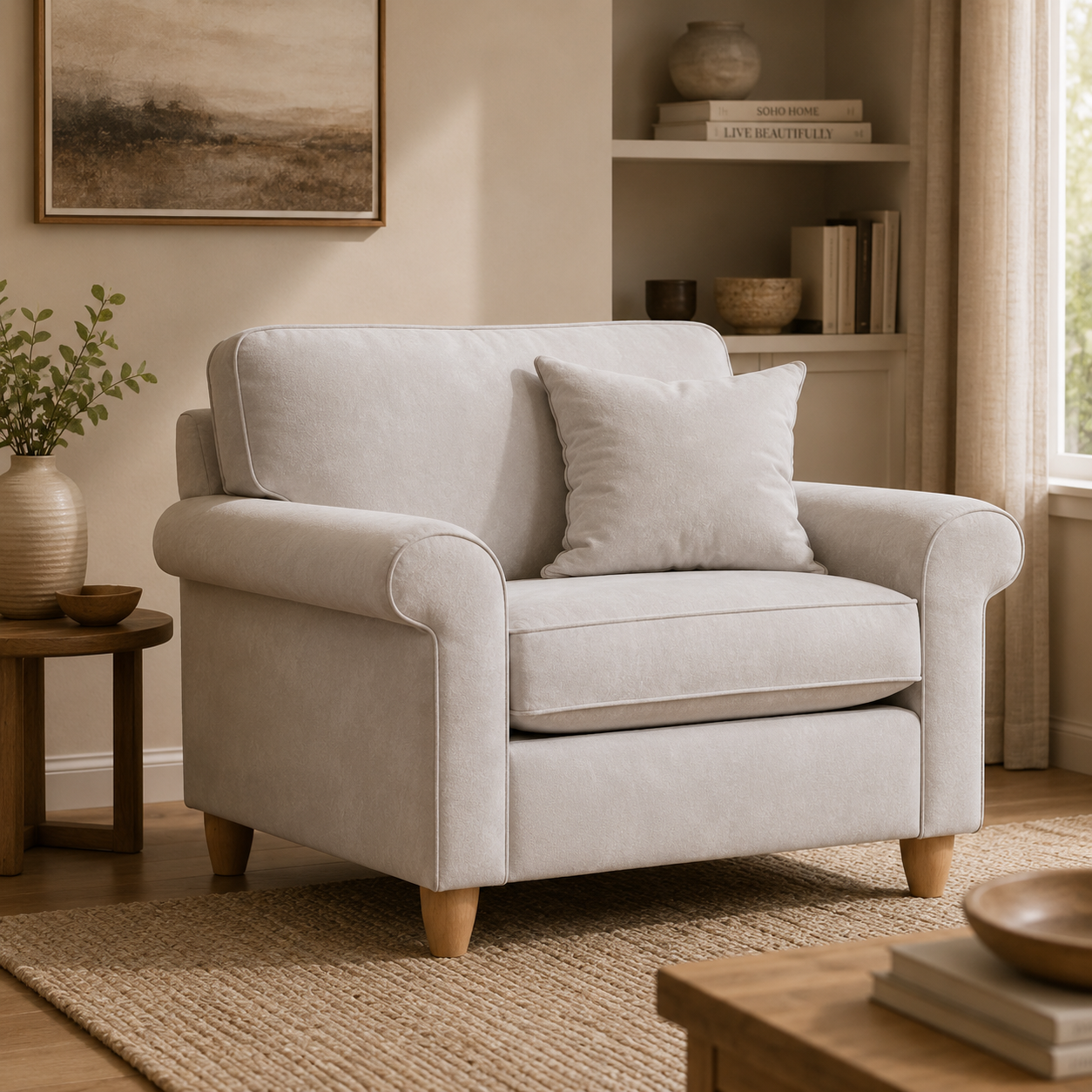 Snuggle Chair Sic - Glory 2 Pearl The Great Sofa Company | Sinatra | Dorchester | Abingdon | Ashbury