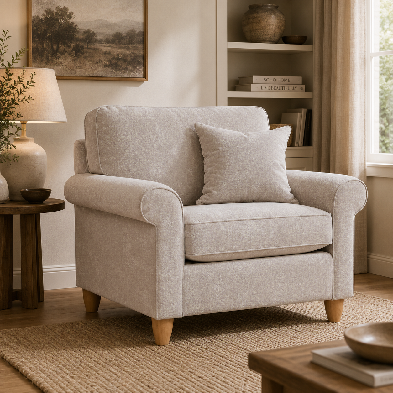 Snuggle Chair Sic - Glory 3 Beige The Great Sofa Company | Sinatra | Dorchester | Abingdon | Ashbury