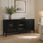 Elmhurst Black 2 Door 3 Drawer Sideboard