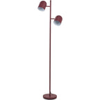 Finn Mulberry Metal Cloche Two Head Floor Lamp