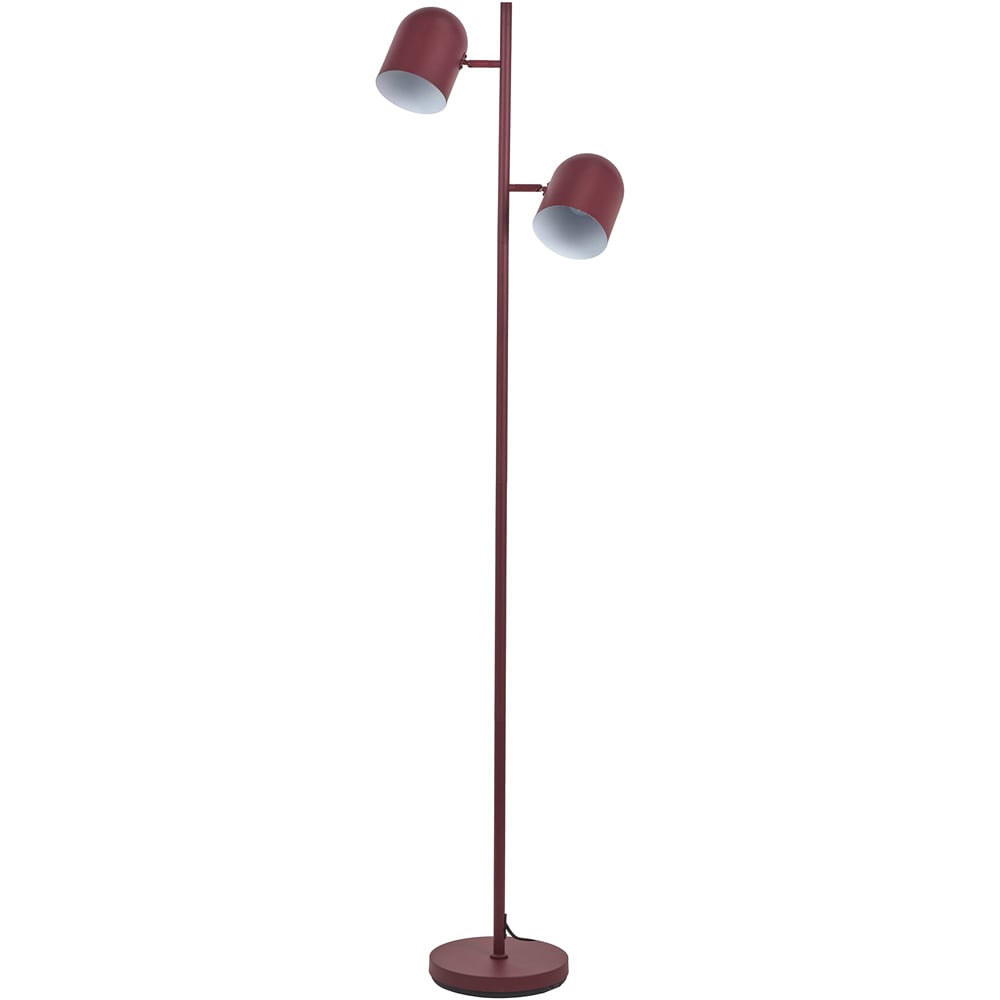 Finn Mulberry Metal Cloche Two Head Floor Lamp