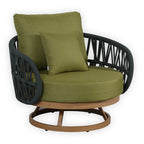 Luna Range Olive Green & Anthracite Rope Sofa Set | Premium Outdoor Lounge Furniture