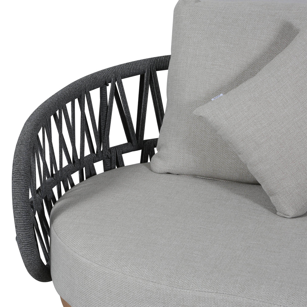 Luna Range White & Anthracite Rope Sofa Set | Premium Outdoor Lounge Furniture