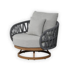 Luna Range White & Anthracite Rope Sofa Set | Premium Outdoor Lounge Furniture