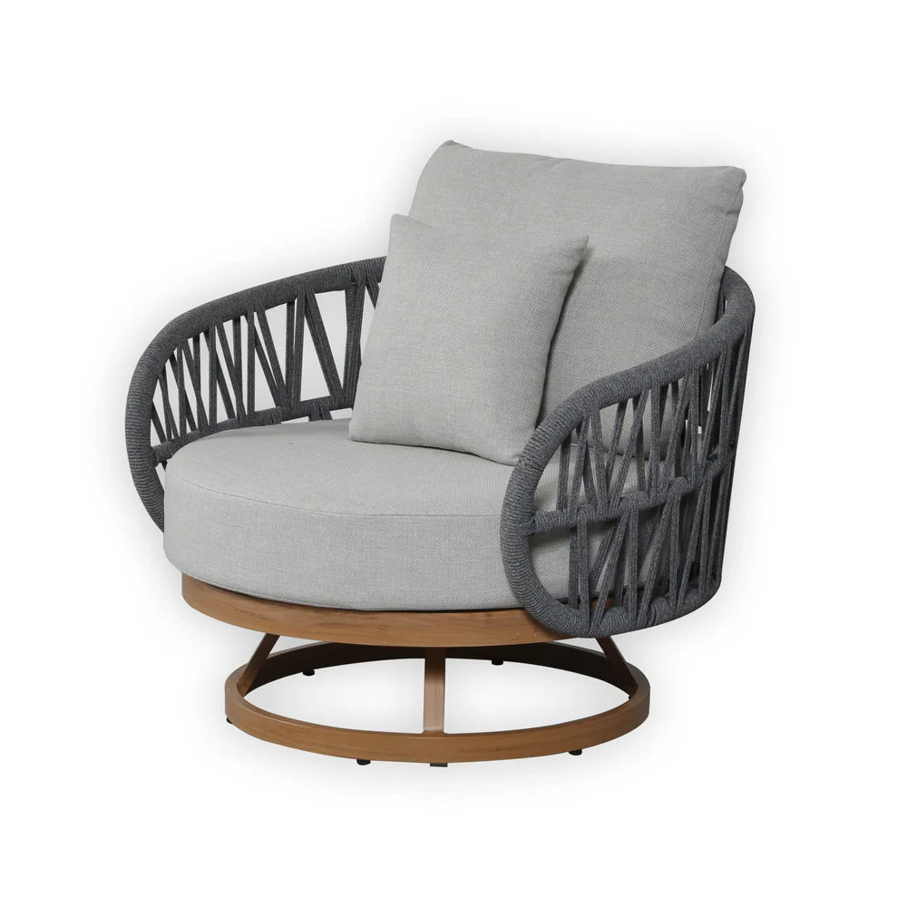 Luna Range White & Anthracite Rope Sofa Set | Premium Outdoor Lounge Furniture