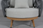 Luna Range White & Anthracite Rope Sofa Set | Premium Outdoor Lounge Furniture