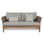 Orion Range Natural Rope & Wood-Effect Aluminium Sofa Set | Premium Outdoor Lounge Furniture