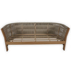 Orion Range Natural Rope & Wood-Effect Aluminium Sofa Set | Premium Outdoor Lounge Furniture