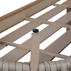 Orion Range Natural Rope & Wood-Effect Aluminium Sofa Set | Premium Outdoor Lounge Furniture