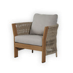 Orion Range Natural Rope & Wood-Effect Aluminium Sofa Set | Premium Outdoor Lounge Furniture