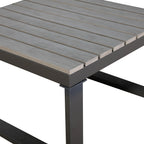 Dune Range RHF Corner Set Charcoal Aluminium Frame With Grey Cushions