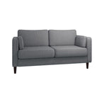 Two Seater Cushion Back Light Grey Sofa