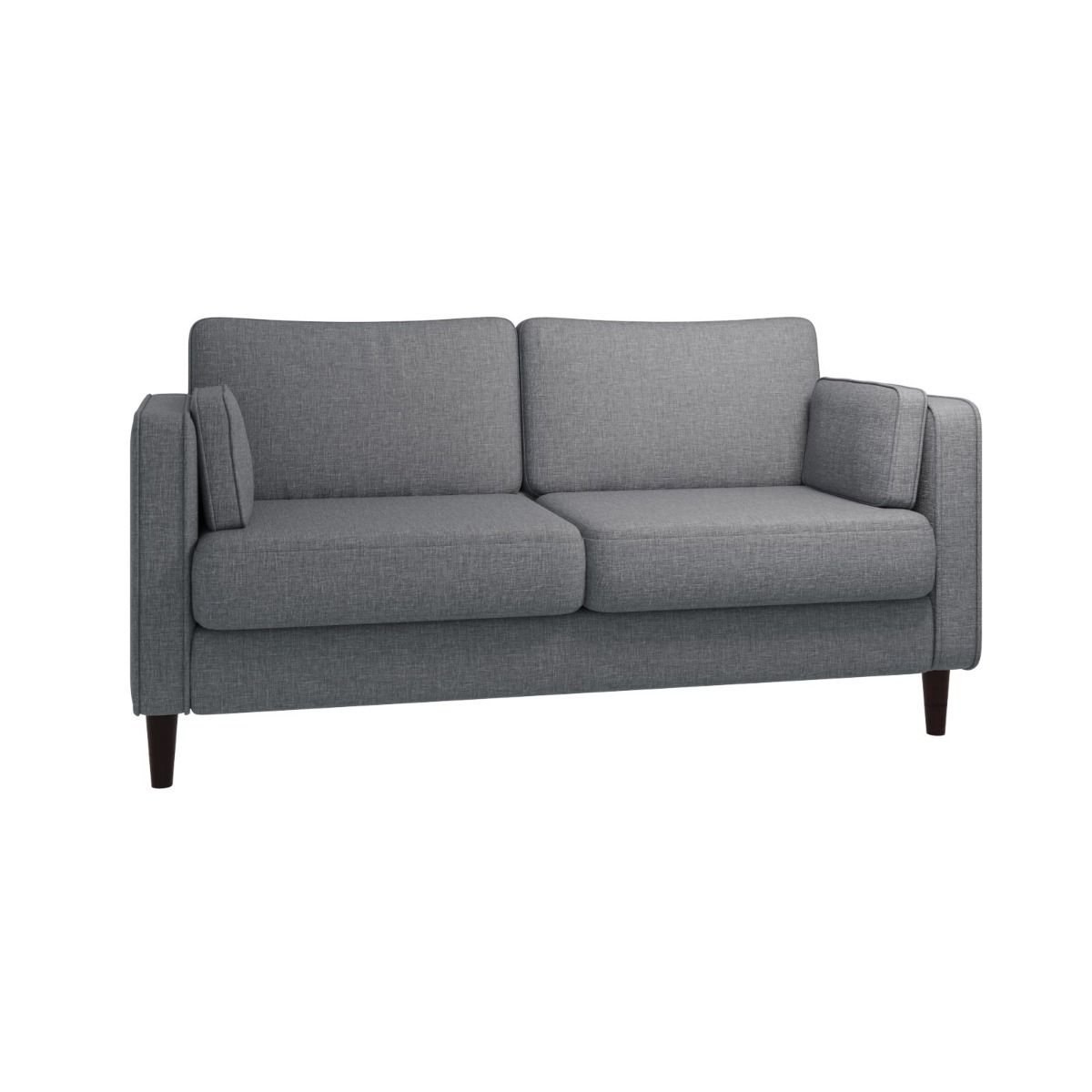 Two Seater Cushion Back Light Grey Sofa