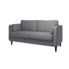 Two Seater Cushion Back Light Grey Sofa