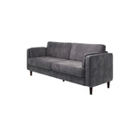 Dark Grey 2 Seater Cushion Back Sofa