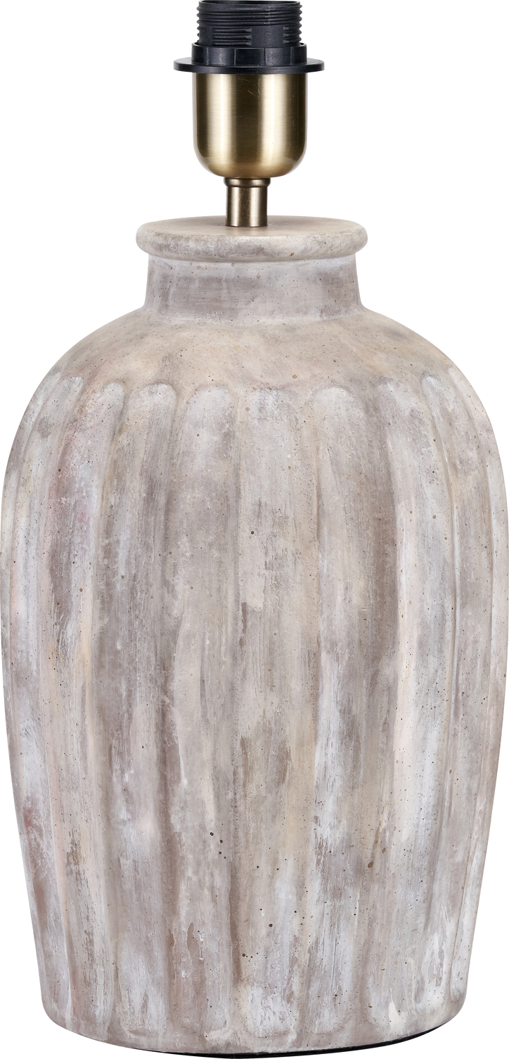 Ambrosia Natural Grooved Stoneware Table Lamp Base