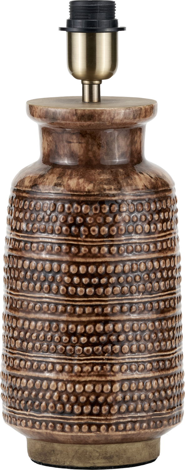 Theano Dot Design Brown Glaze Tall Table Lamp Base