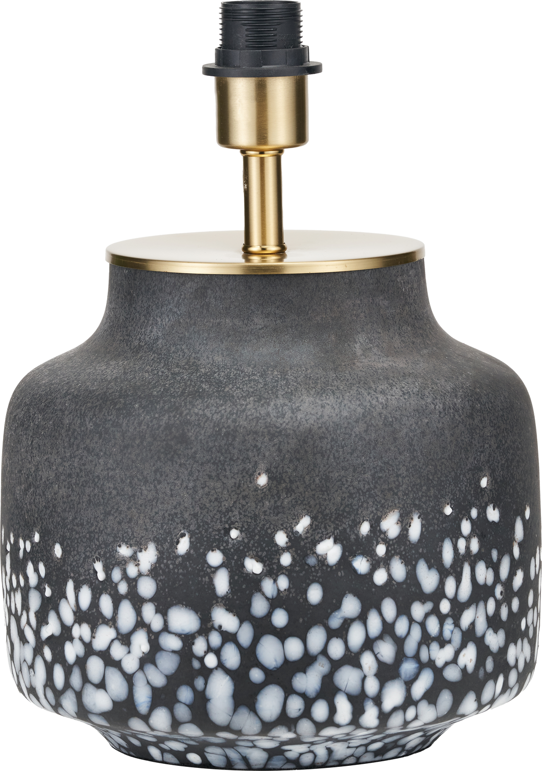 Etna Black and White Glass Table Lamp Base