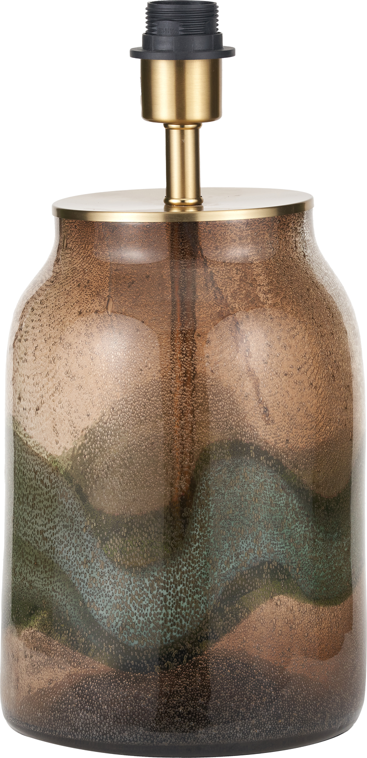Valtellina Brown and Green Glass Table Lamp Base
