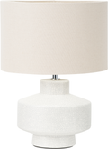 Elure White Crackle Effect Table Lamp