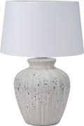Kalli White and Grey Flecked Ceramic Table Lamp
