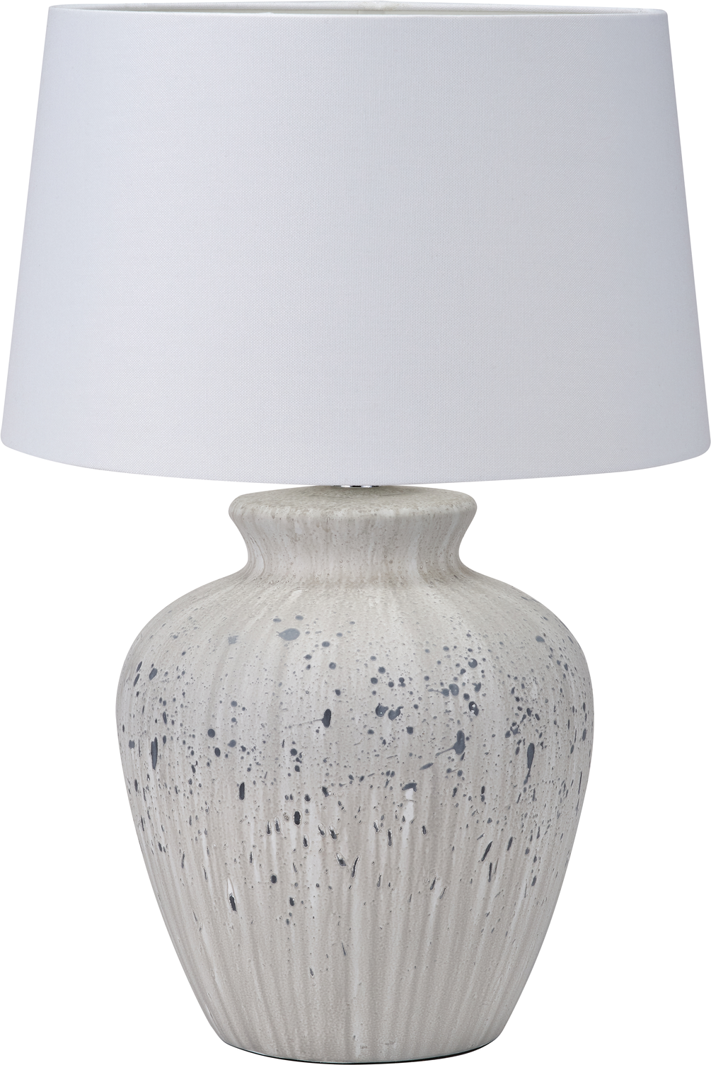 Kalli White and Grey Flecked Ceramic Table Lamp