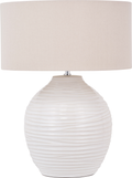Linnea White Grooved Ceramic Table Lamp