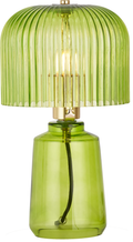 Zandra Spring Green Ribbed Glass Table Lamp