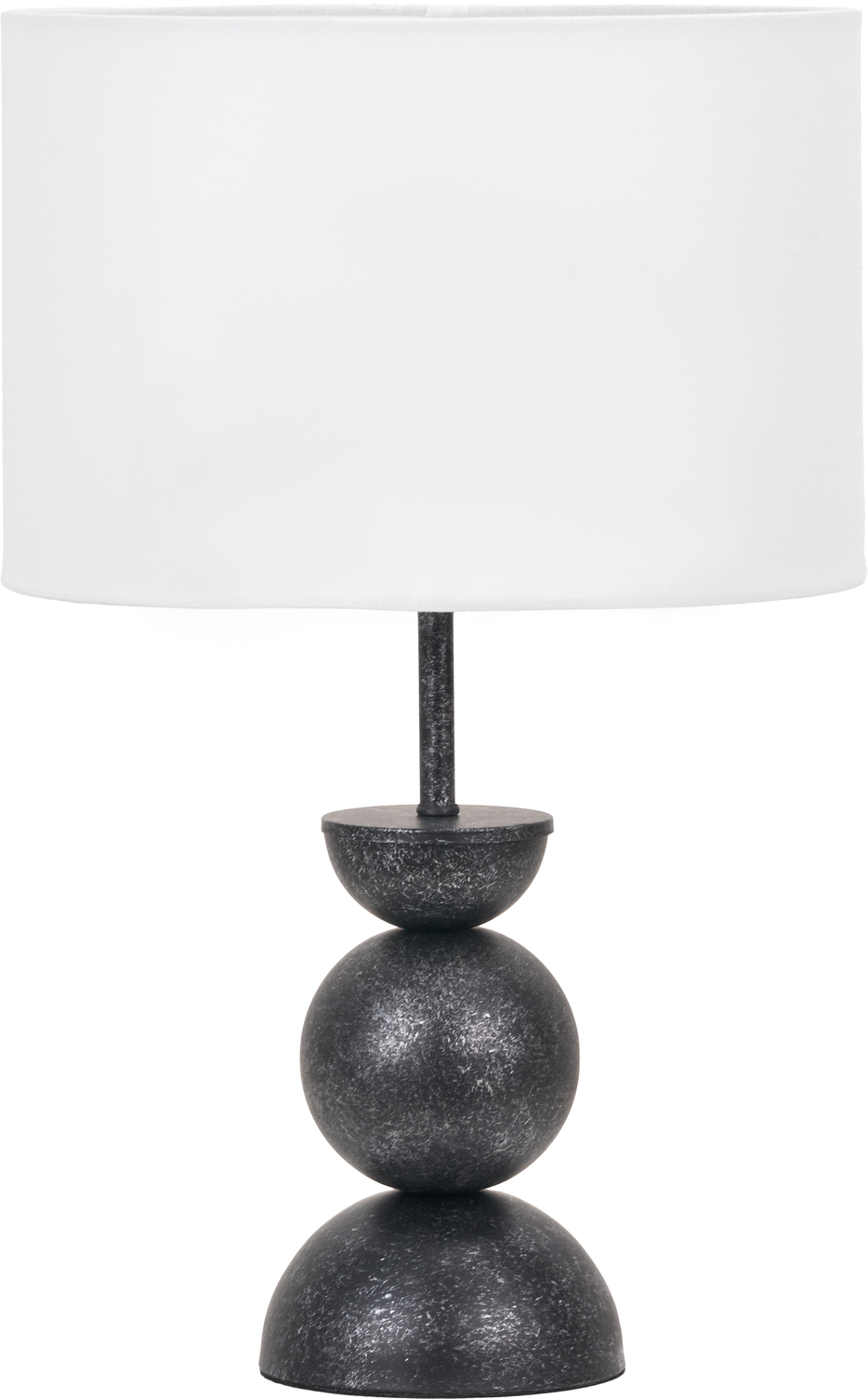 Vala Graphite Metal Textured Effect Ball Table Lamp