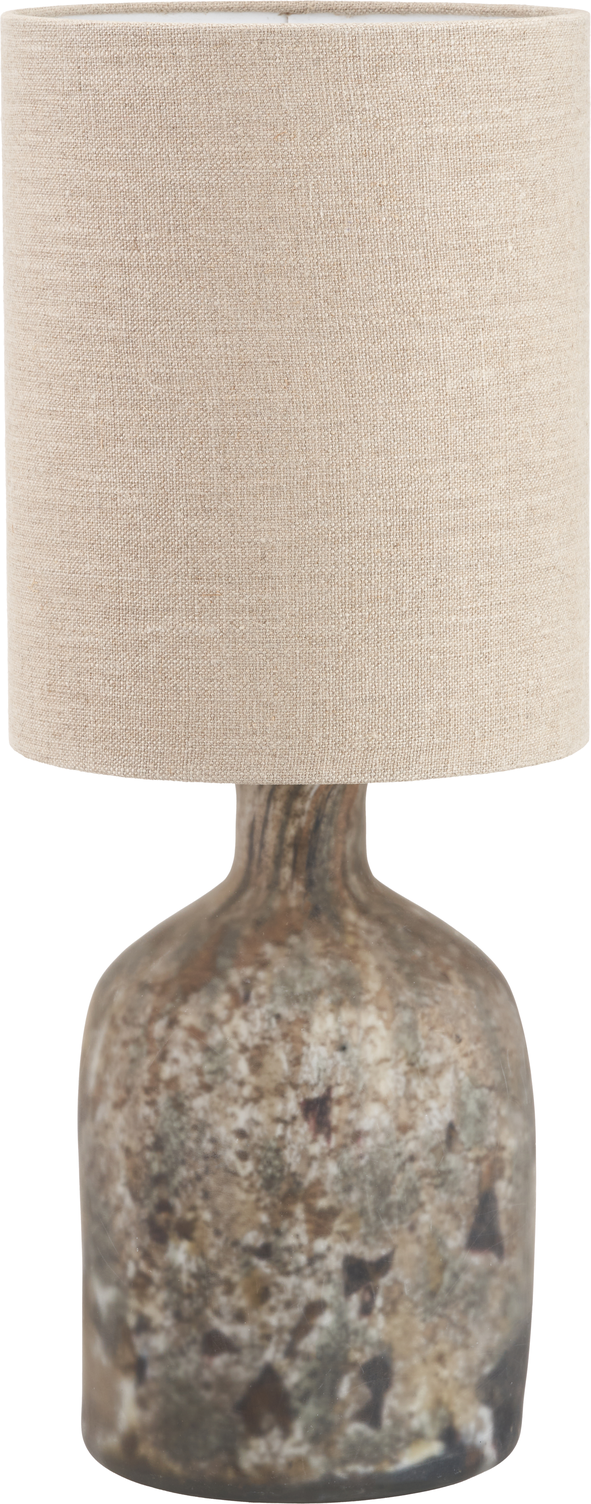 Palmino Brown Organic Glass Bottle Table Lamp