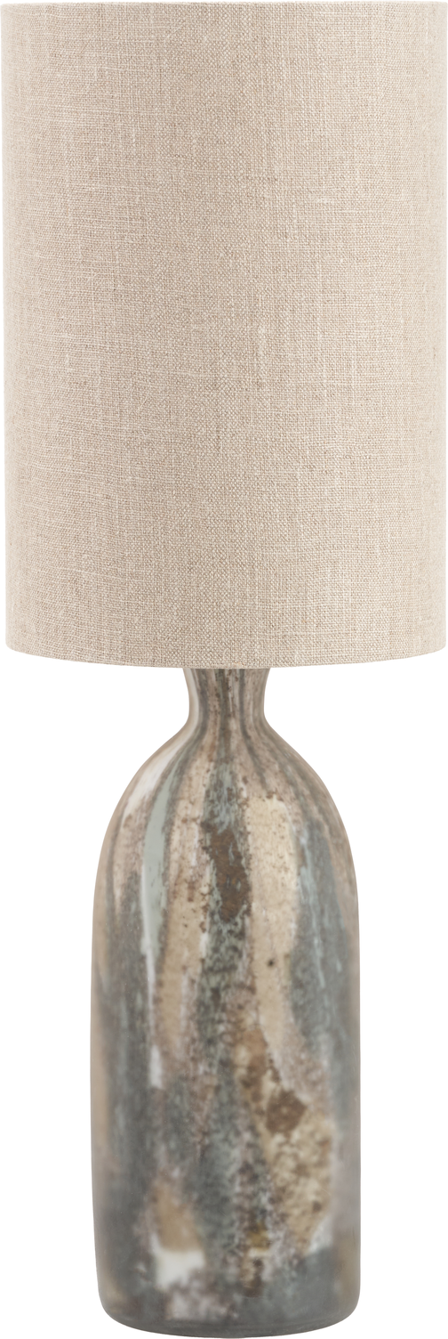 Palmino Brown Tall Organic Glass Bottle Table Lamp