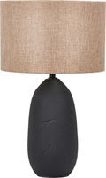 Erika Black Vintage Textured Ceramic Table Lamp