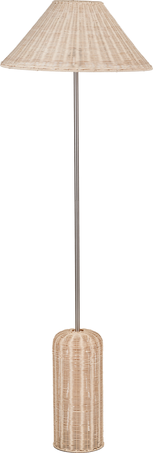 Hali Rattan Base and Shade Floor Lamp