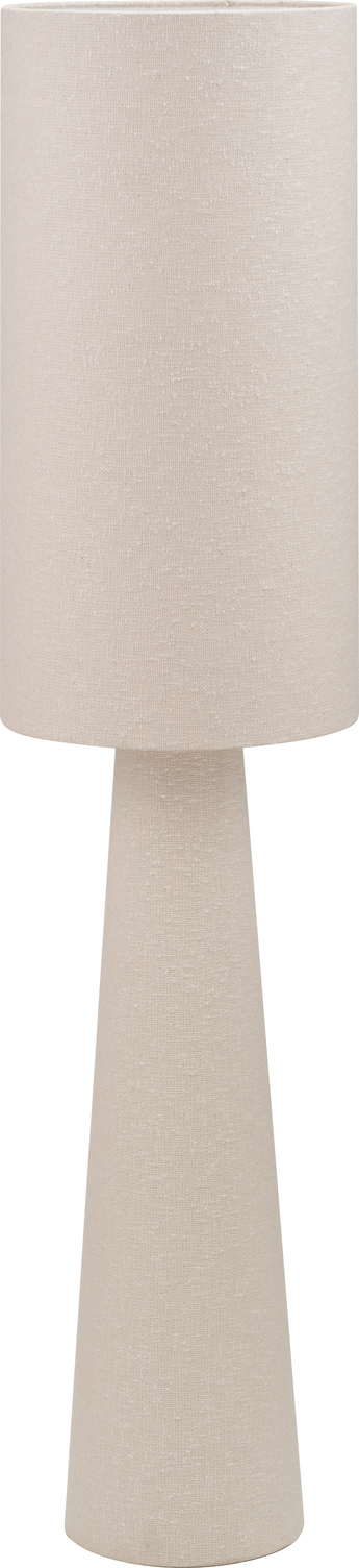 Mirissa White Slubby Handloom Fabric Floor Lamp
