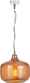 Corby Amber Glass Pendant