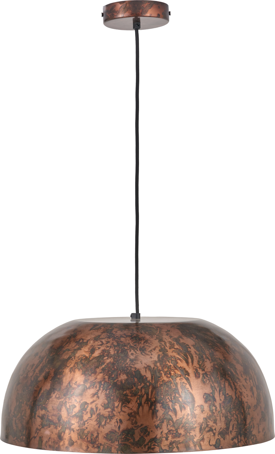 Mason Copper Effect Wide Domed Metal Pendant