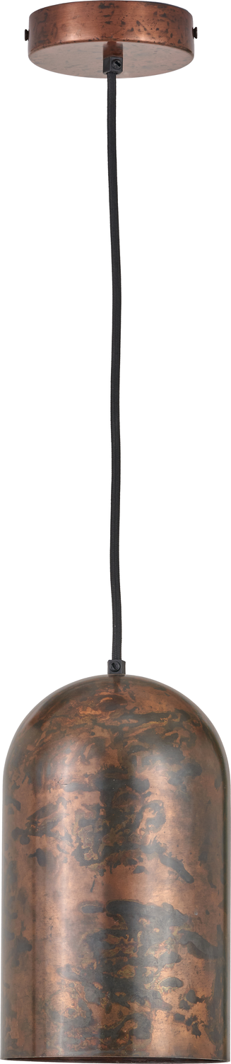 Mason Copper Effect Tall Domed Metal Pendant