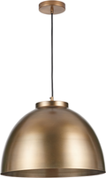 Harlem Antique Brass Domed Metal Pendant