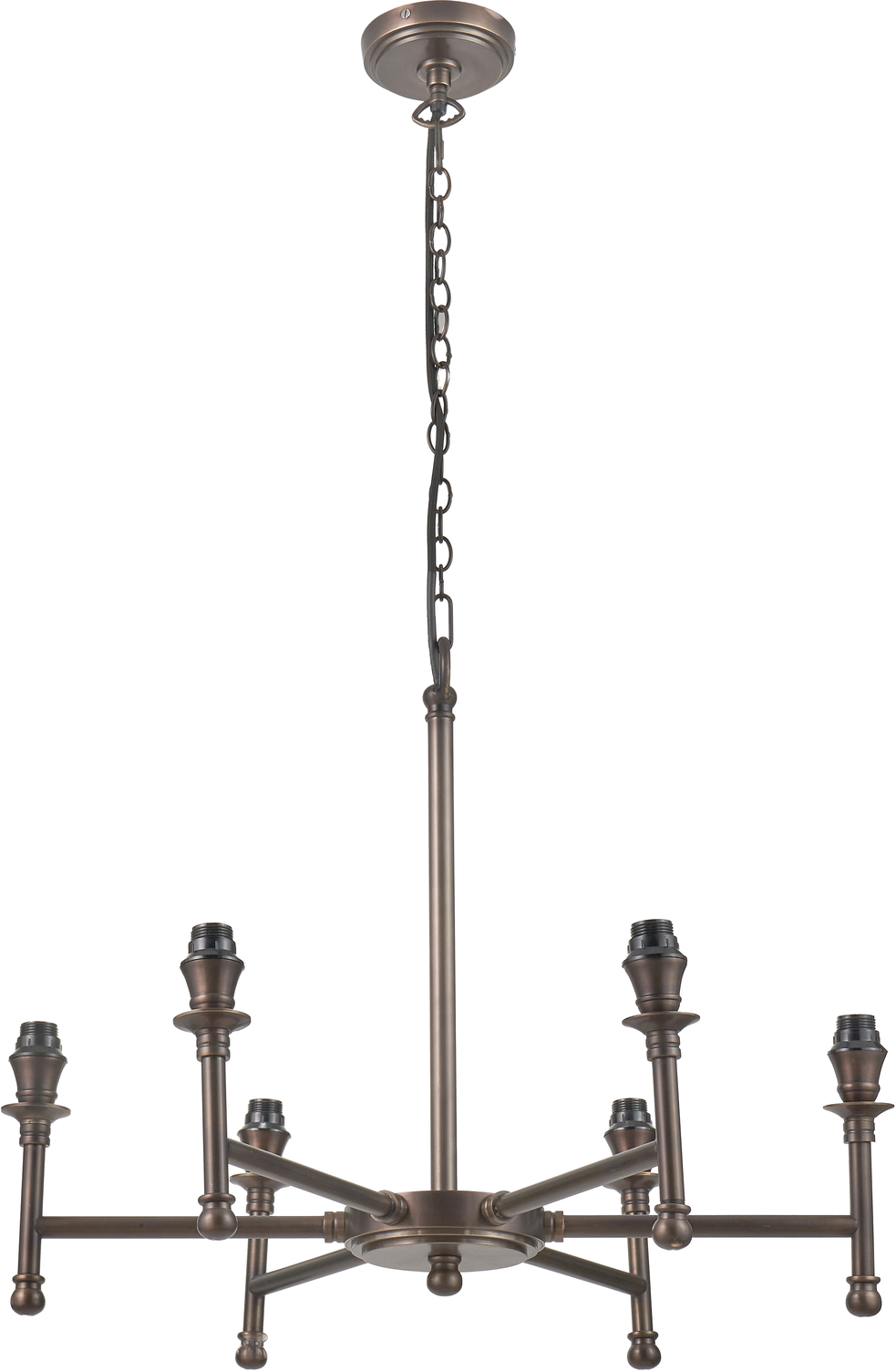Piero Antique Bronze Metal 6 Arm Pendant