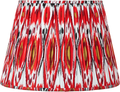 Izara 45cm Red Ikat Patterned Mushroom Pleat Tapered Lampshade