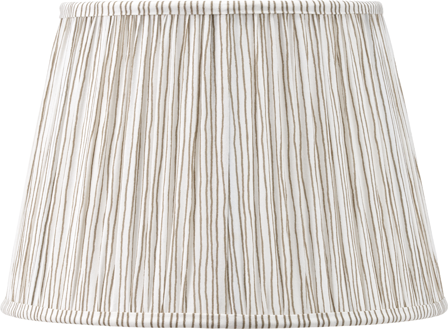 Thiago 45cm Natural Stripe Mushroom Pleat Tapered Lampshade