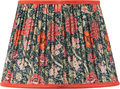 Floressa 30cm Red Floral Patterned Mushroom Pleat Tapered Lamp Shade