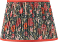 Floressa 35cm Red Floral Patterned Mushroom Pleat Tapered Lamp Shade