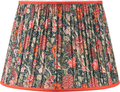 Floressa 45cm Red Floral Patterned Mushroom Pleat Tapered Lamp Shade