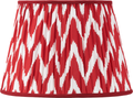 Kamilah 40cm Red Chevron Patterned Mushroom Pleat Tapered Lamp Shade