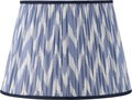 Kamilah 45cm Blue Chevron Patterned Mushroom Pleat Tapered Lamp Shade