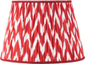 Kamilah 45cm Red Chevron Patterned Mushroom Pleat Tapered Lamp Shade
